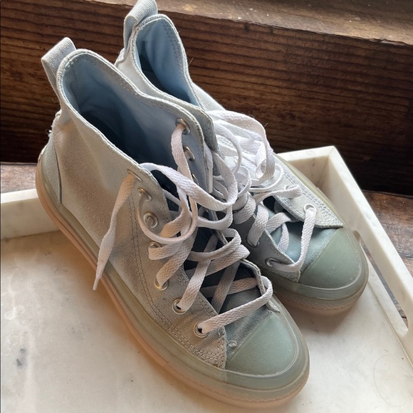 Converse Light Blue High-Top Athletic Shoes - Picture 3 of 12